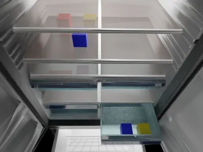 refrigerator version for blender eevee and cycles  and obj file Low-poly 3D model