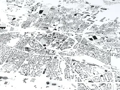 Dortmund Streets and Buildings 3D model