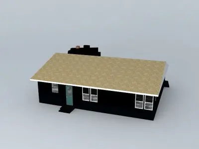Retro House Free 3D model