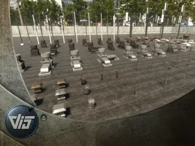 HQ Rooftop Props Collection - PBR Low-poly 3D model