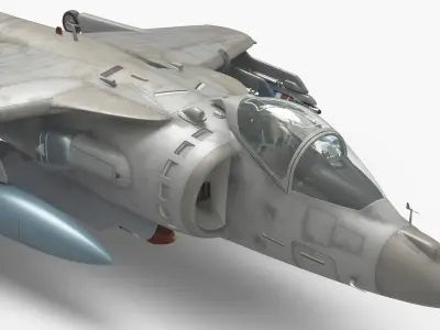  Light Attack Jet with Glide Bomb and Pods Gray 