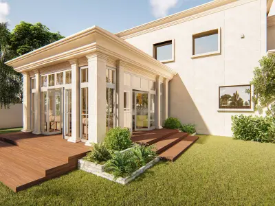 Conservatory structure sketchup model 3D model