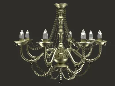CHANDELIER gold 3D model