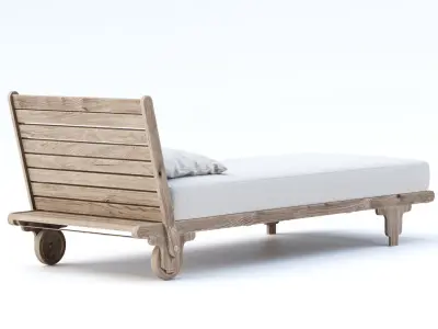 Eva wooden daybed EV25 by Bpoint Design  3D model