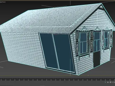 Wooden hut 3D model