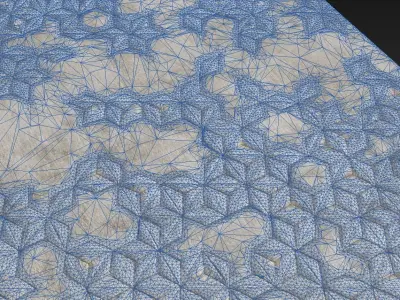 Carpet rug with pattern 3D model