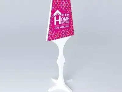 WOODEN BIG LAMP Free 3D model