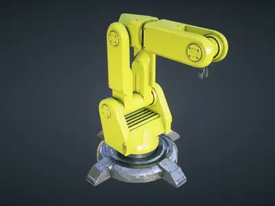 Industrial Robot Sci Fi Low-poly 3D model