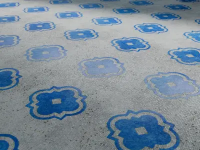 Mosaic Tiles Pattern 5 Seamless PBR Material Texture