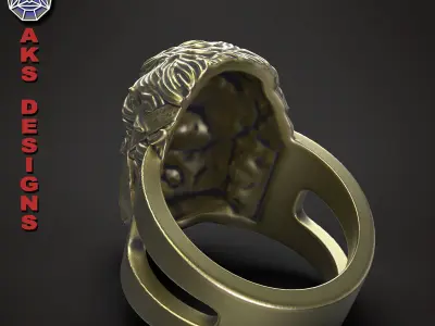 Biker ring face mask v156 3D print model
