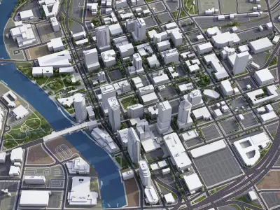 Tampa Low-poly 3D model