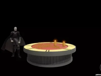  Star Wars Geonosis Holo Table for 4 and 6 inch figures  3D print model