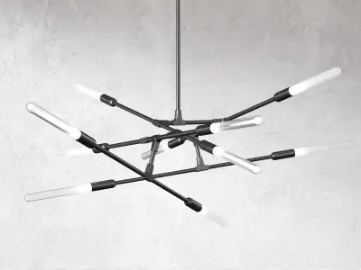 Dawn 10 Horizontal Pendant Lamp 3D model