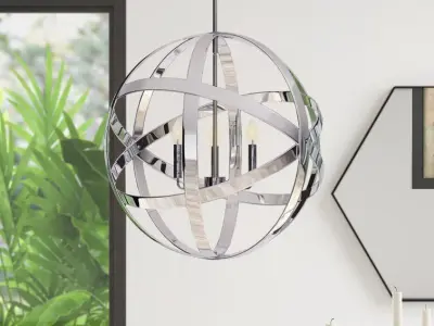 Akiana Light Candle Style Globe Chandelier 3D model