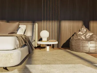 3D bedroom interior model 3D model