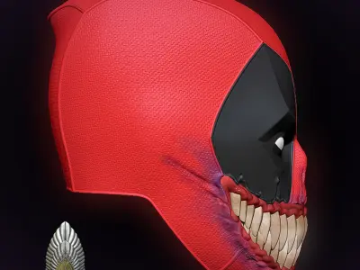 Venomized Deadpool Venom MAshup 3D DIGITAL DOWNLOAD 3D print model
