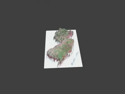 New Jersey State Low-poly 3D model