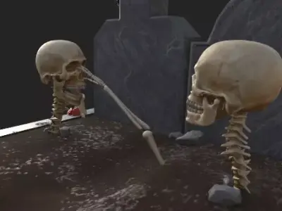 FunnyTomb Low-poly 3D model