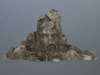 rock gate Low-poly 3D model
