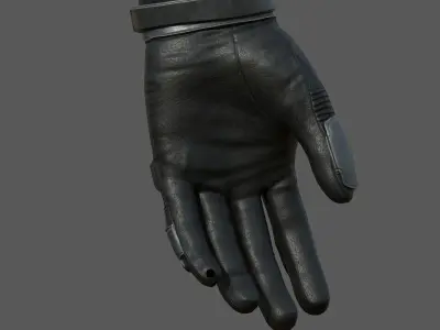 Gloves Sci-fi military fantasy cyborg armor develop  Low-poly 3D model