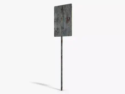Damaged Sharp Corner Sign Low-poly 3D model