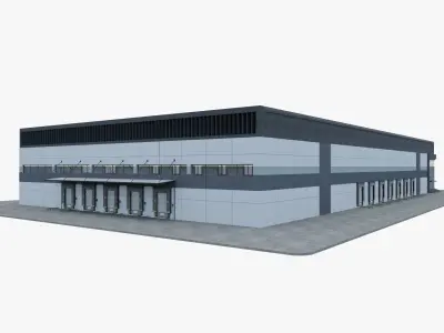 Warehouse Logistic 8 interior and exterior 3D model