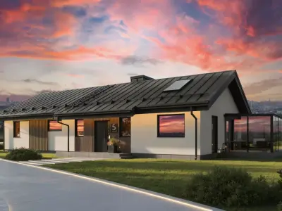Modern Contemporary House  3D Model - 2 Versions 3D model