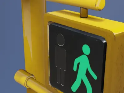 Traffic Light Low-poly 3D model