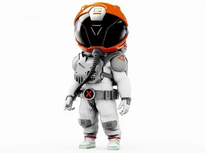 TOON ASTRONAUT F-C Rigged for Unreal Engine - Unity - MIXAMO  3D model