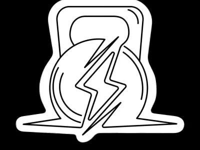 Kettlebell Fitness Neon Sign 3D model