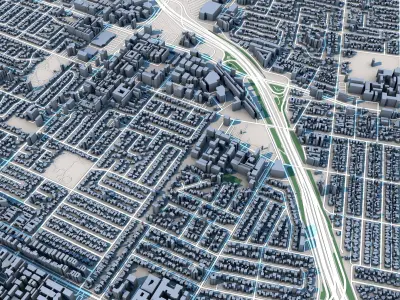 Anaheim City California 3D model