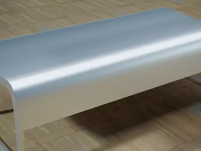 chair silver stool Low-poly 3D model