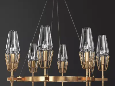 FASHION BRASS ROUND CHANDELIER Low-poly 3D model purchase