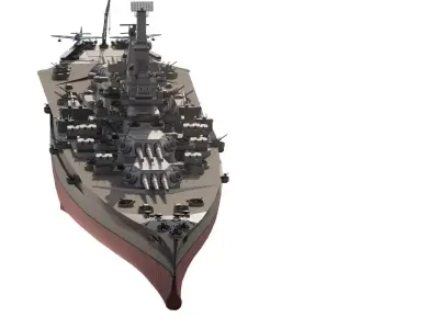WW2 US NAVY BATTLESHIP ARIZONA 3D model