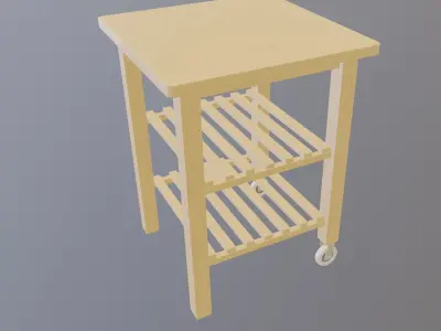 Wooden Cart 3D model