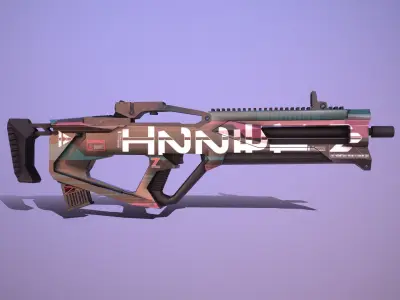 Sci-Fi Weapon Hunter II V2 Low-poly 3D model