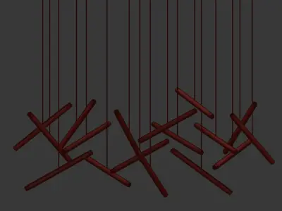 Dutti led chandelier 3D model purchase