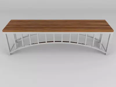 Chrome bench 3D model
