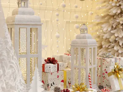 New Year showcase of the wedding salon 3D model