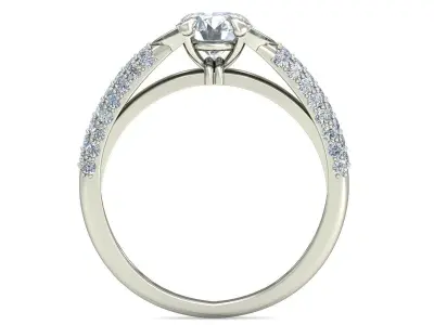 Women Wedding Engagement Ring 3D print model 6