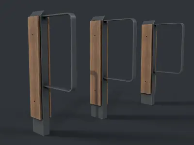 Bike Rack 19 PBR Game Ready Low-poly 3D model
