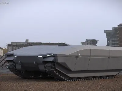  Modular Armored Tank Chassis Dark Gray 