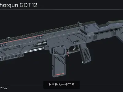 Scifi Shotgun Collection 3D Model Pack