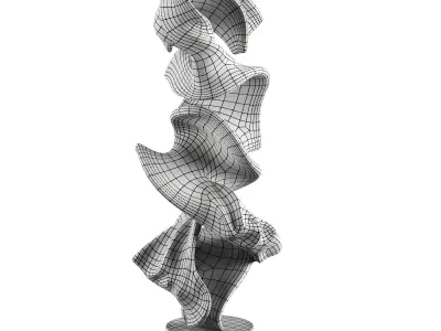 Abstract Sculpture Low-poly 3D model