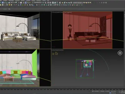 interior living room scene 52 3D model