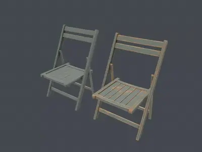 Game Ready Folding Chair Low-poly 3D model