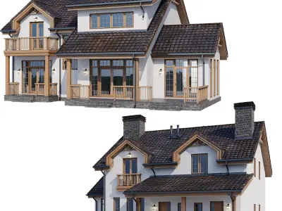 Modern house v51 3D model