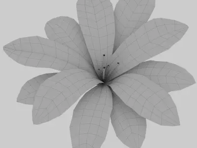 Fern Matteuccia struthiopteris  Low-poly 3D model