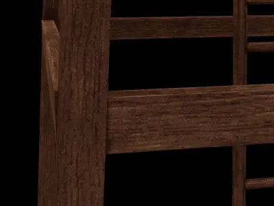 Wooden observation tower low poly Low-poly 3D model