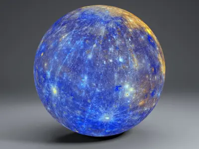 Mercury 11k Globe 3D model